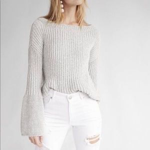 EXPRESS PLUSH CHENILLE FLARE SLEEVE SWEATER